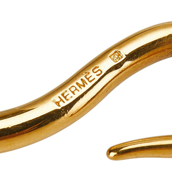 エルメス ジャンボブレス ブレスレット ブラウン ゴールド レザー メッキ レディース HERMES 【中古】