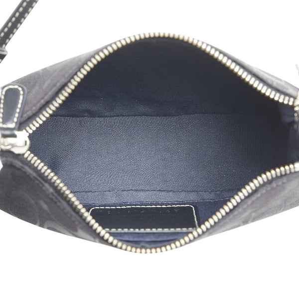 コーチ シグネチャー ハンドバッグ ワンショルダーバッグ GO45-6094 ブラック キャンバス レザー レディース COACH 【中古】