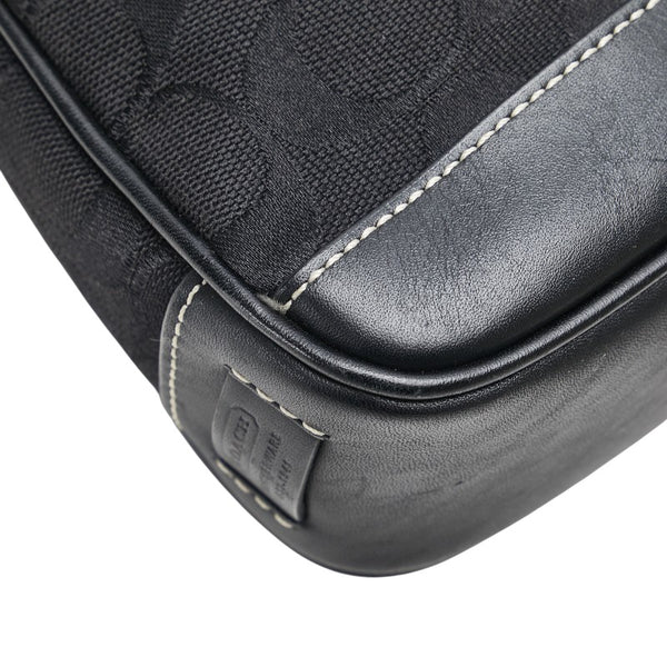 コーチ シグネチャー ハンドバッグ ワンショルダーバッグ GO45-6094 ブラック キャンバス レザー レディース COACH 【中古】