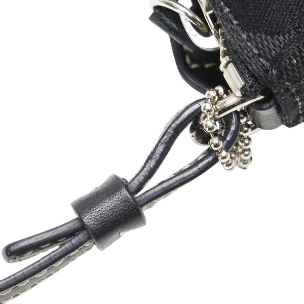 コーチ シグネチャー ハンドバッグ ワンショルダーバッグ GO45-6094 ブラック キャンバス レザー レディース COACH 【中古】