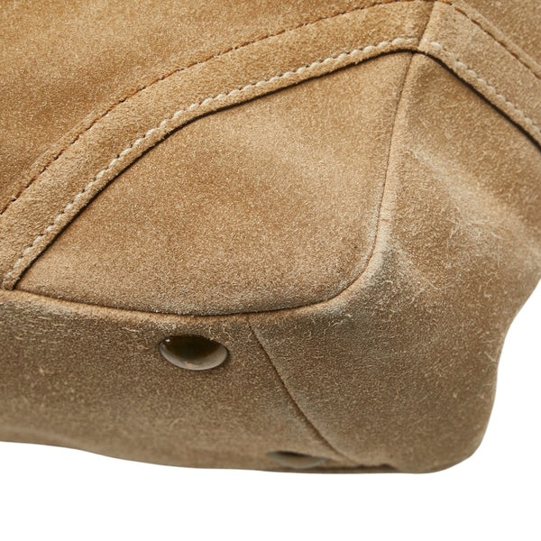 コーチ トートバッグ ショルダーバッグ ベージュ ブラウン スウェード レディース COACH 【中古】