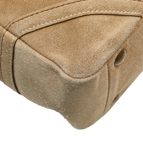 コーチ トートバッグ ショルダーバッグ ベージュ ブラウン スウェード レディース COACH 【中古】