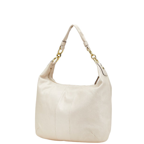 コーチ クリスティン 斜め掛け ショルダーバッグ 16787 ベージュ レザー レディース COACH 【中古】