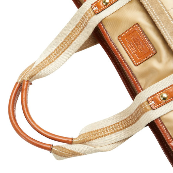 コーチ トートバッグ ショルダーバッグ Ｃ06M-10101 ベージュ ブラウン ナイロン レザー レディース COACH 【中古】