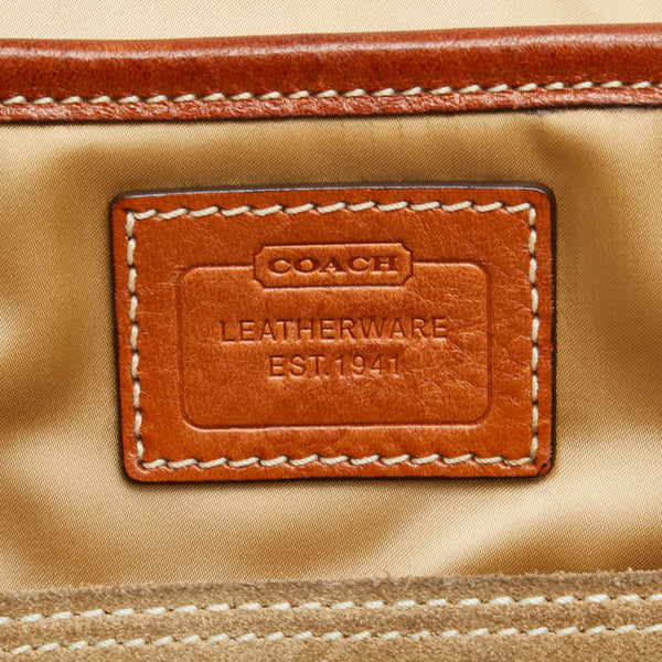 コーチ トートバッグ ショルダーバッグ Ｃ06M-10101 ベージュ ブラウン ナイロン レザー レディース COACH 【中古】