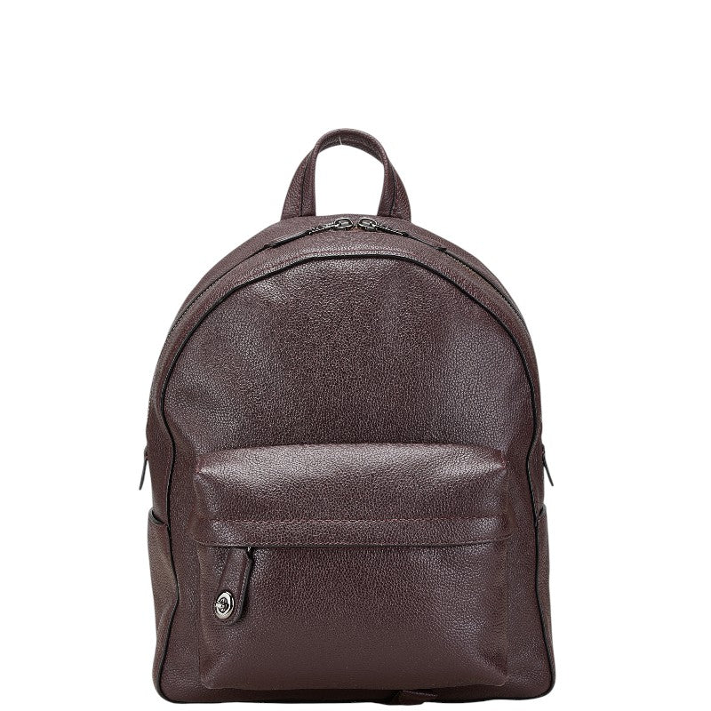 コーチ リュック バックバック G1780-14468 パープル ブラウン系 レザー レディース COACH 【中古】