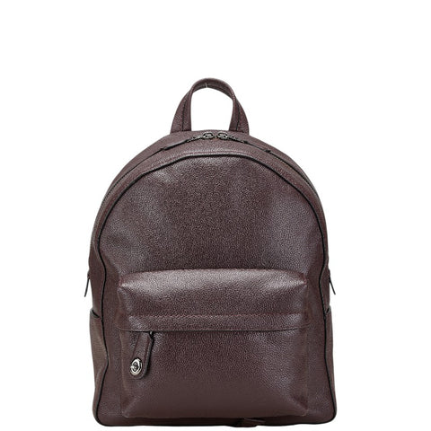 コーチ リュック バックバック G1780-14468 パープル ブラウン系 レザー レディース COACH 【中古】