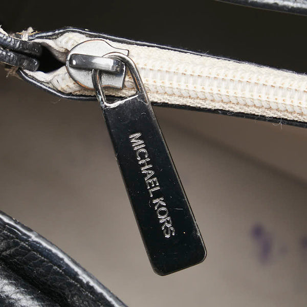 マイケルコース ロゴ ハンドバッグ ショルダーバッグ 2WAY ブラック レザー レディース Michael Kors 【中古】
