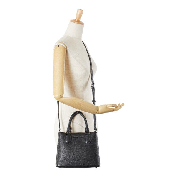 マイケルコース ロゴ ハンドバッグ ショルダーバッグ 2WAY ブラック レザー レディース Michael Kors 【中古】