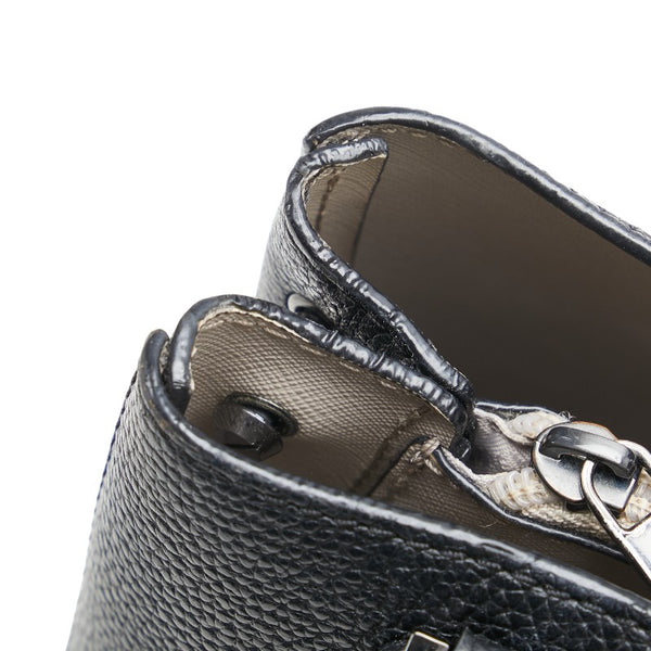 マイケルコース ロゴ ハンドバッグ ショルダーバッグ 2WAY ブラック レザー レディース Michael Kors 【中古】