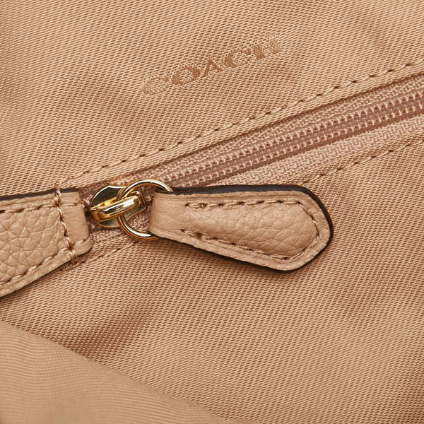 コーチ EDIE イーディー ハンドバッグ ショルダーバッグ 2WAY 57124 ベージュ レザー レディース COACH 【中古】