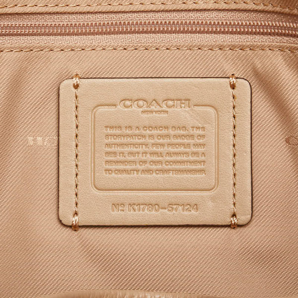 コーチ EDIE イーディー ハンドバッグ ショルダーバッグ 2WAY 57124 ベージュ レザー レディース COACH 【中古】
