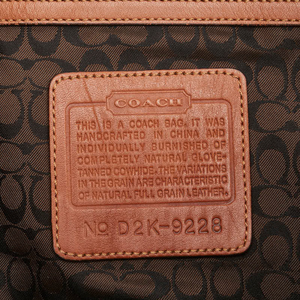 コーチ ワンショルダーバッグ D2K 9228 ブラウン レザー レディース COACH 【中古】