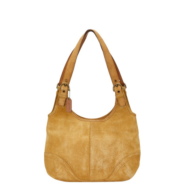 コーチ ホーボー ハンドバッグ ショルダーバッグ ベージュ スウェード レディース COACH 【中古】