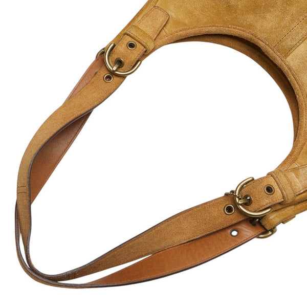 コーチ ホーボー ハンドバッグ ショルダーバッグ ベージュ スウェード レディース COACH 【中古】