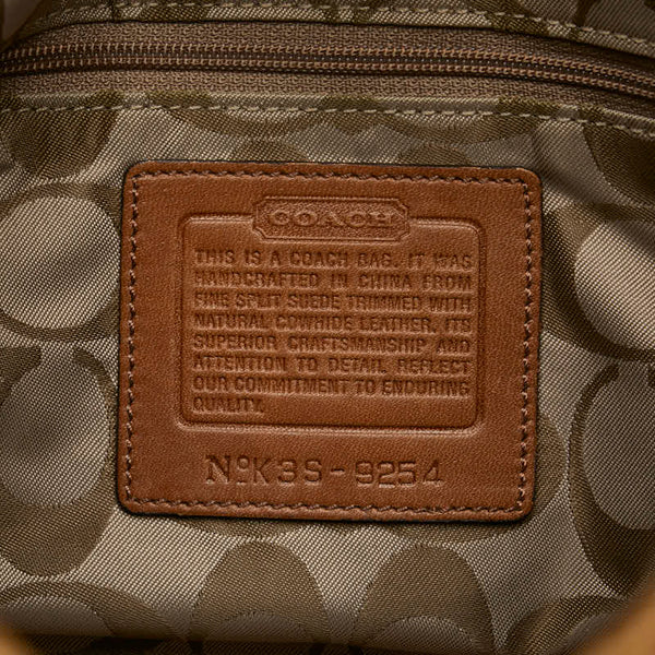 コーチ ホーボー ハンドバッグ ショルダーバッグ ベージュ スウェード レディース COACH 【中古】