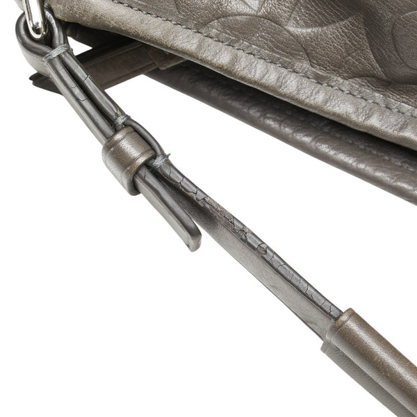 コーチ オプアート ハンドバッグ ショルダーバッグ 2WAY 70249 グレー レザー レディース COACH 【中古】