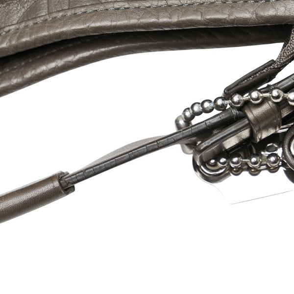 コーチ オプアート ハンドバッグ ショルダーバッグ 2WAY 70249 グレー レザー レディース COACH 【中古】