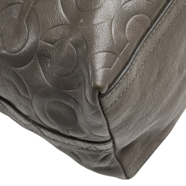 コーチ オプアート ハンドバッグ ショルダーバッグ 2WAY 70249 グレー レザー レディース COACH 【中古】