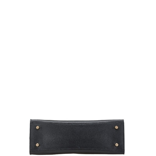 コーチ テイタム キャリーオール 40 ハンドバッグ トートバッグ C4077 ブラック トゥルーレッド レザー レディース COACH 【中古】