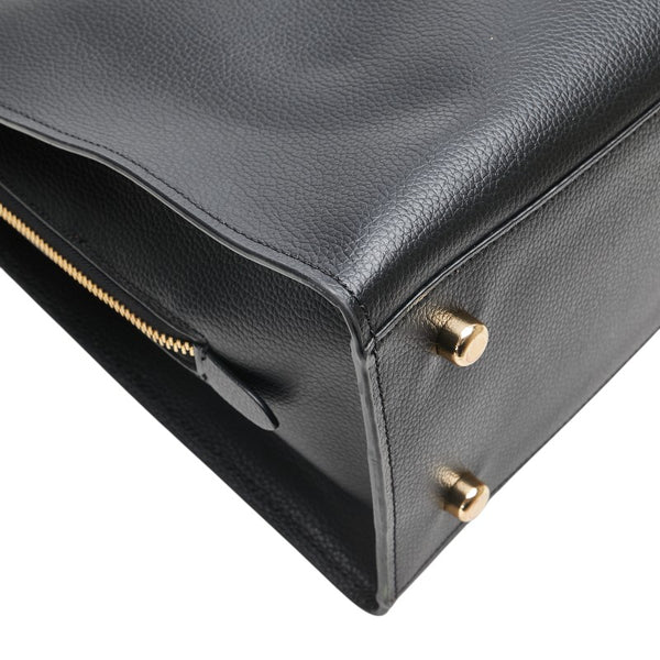 コーチ テイタム キャリーオール 40 ハンドバッグ トートバッグ C4077 ブラック トゥルーレッド レザー レディース COACH 【中古】