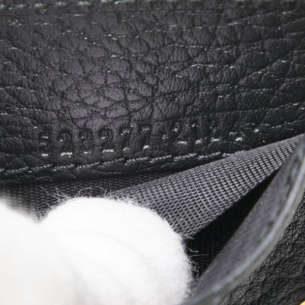 グッチ GGマーモント 三つ折り財布 コンパクトウォレット 523277 ブラック レザー レディース GUCCI 【中古】