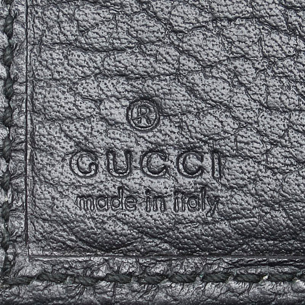 グッチ GGマーモント 三つ折り財布 コンパクトウォレット 523277 ブラック レザー レディース GUCCI 【中古】