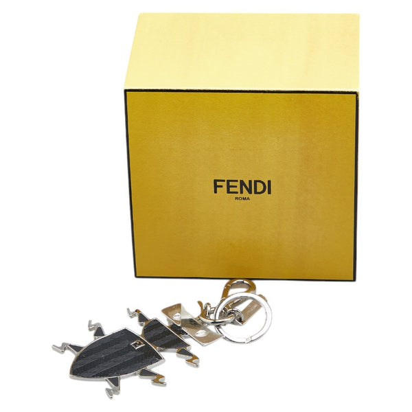 フェンディ バッグバグズ モンスター チャーム ブラック シルバー メタル リザード レディース FENDI 【中古】