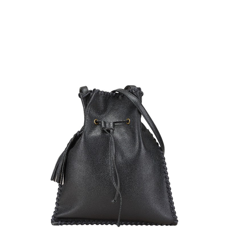 サンローラン ワンショルダーバッグ ブラック レザー レディース SAINT LAURENT 【中古】