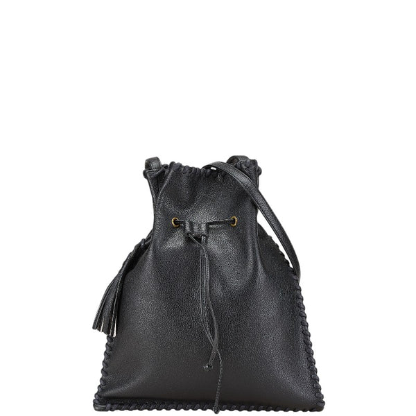 サンローラン ワンショルダーバッグ ブラック レザー レディース SAINT LAURENT 【中古】