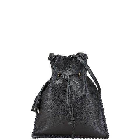 サンローラン ワンショルダーバッグ ブラック レザー レディース SAINT LAURENT 【中古】