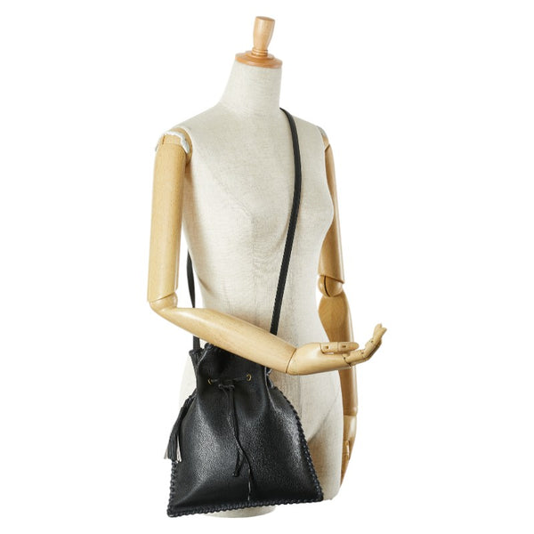 サンローラン ワンショルダーバッグ ブラック レザー レディース SAINT LAURENT 【中古】