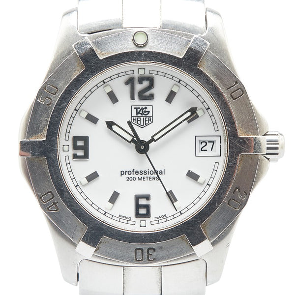 タグホイヤー 2000エクスクルーシブ 腕時計 WN1111 クオーツ ホワイト文字盤 ステンレススチール メンズ TAG HEUER 【中古】