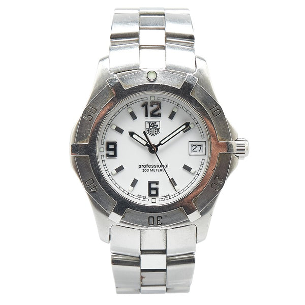 タグホイヤー 2000エクスクルーシブ 腕時計 WN1111 クオーツ ホワイト文字盤 ステンレススチール メンズ TAG HEUER 【中古】