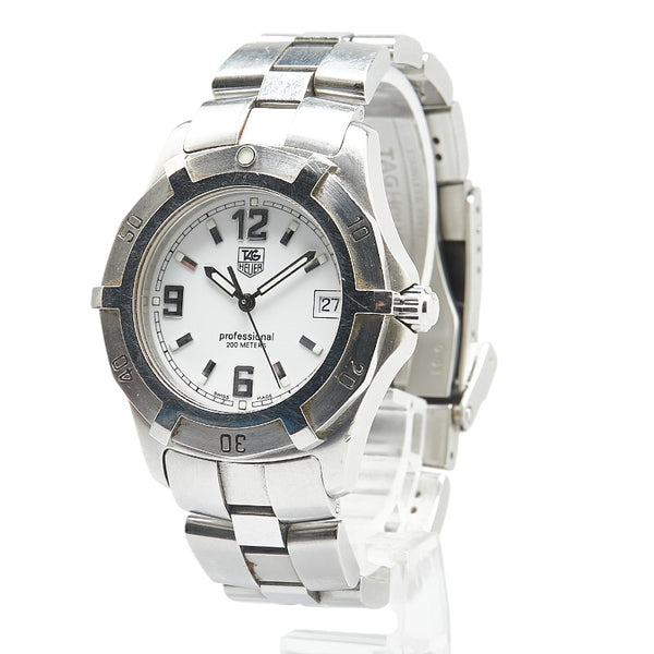 タグホイヤー 2000エクスクルーシブ 腕時計 WN1111 クオーツ ホワイト文字盤 ステンレススチール メンズ TAG HEUER 【中古】