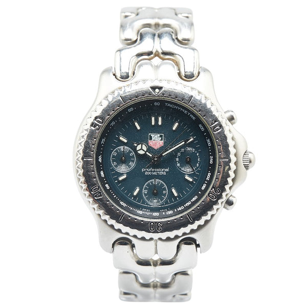 タグホイヤー プロフェッショナル 腕時計 クオーツ ブラック文字盤 ステンレススチール メンズ TAG HEUER 【中古】