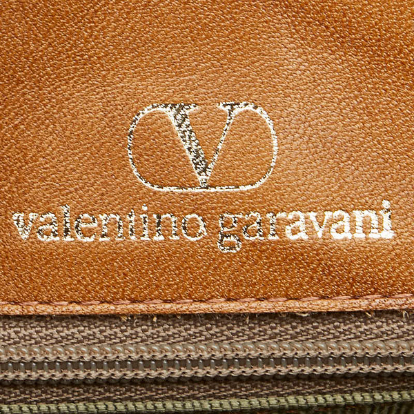 ヴァレンティノ Vロゴ 斜め掛け ショルダーバッグ ブラウン レザー レディース VALENTINO 【中古】
