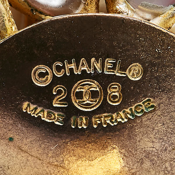 シャネル ヴィンテージ イヤリング ゴールド シルバー メッキ フェイクパール レディース CHANEL 【中古】