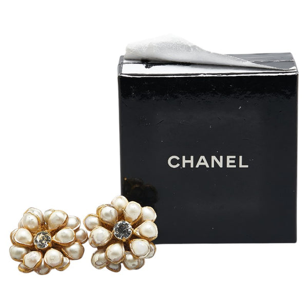 シャネル ヴィンテージ イヤリング ゴールド シルバー メッキ フェイクパール レディース CHANEL 【中古】