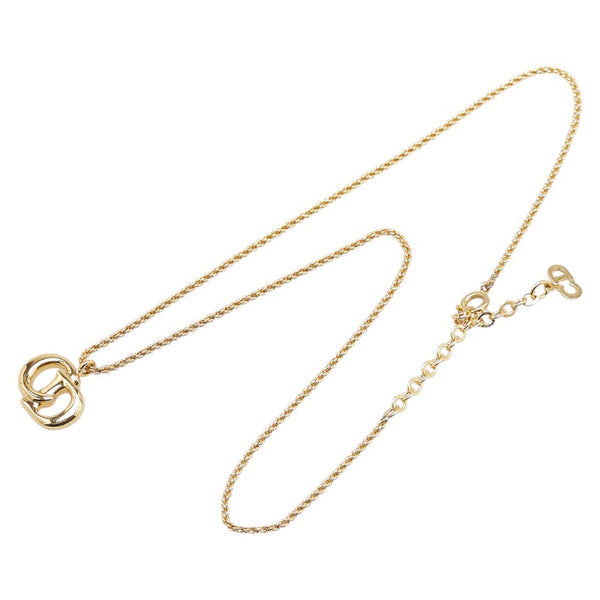 クリスチャンディオール CDロゴ ネックレス ゴールド メッキ レディース Christian Dior 【中古】