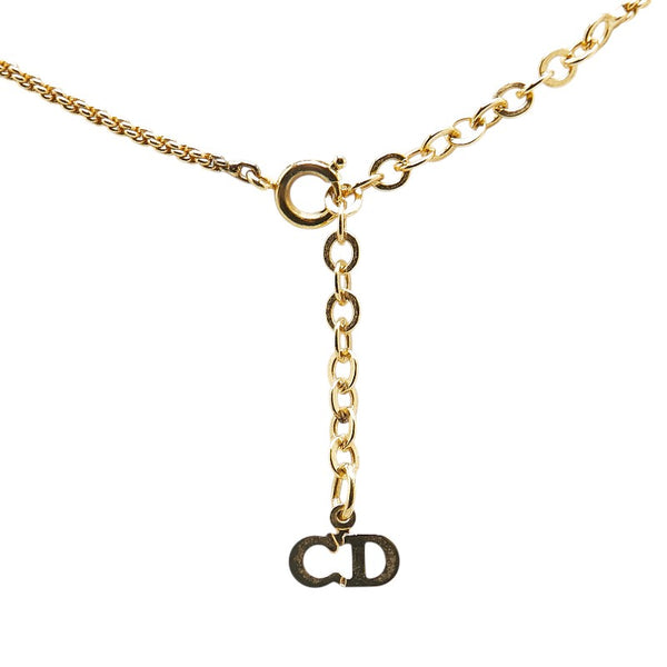 クリスチャンディオール CDロゴ ネックレス ゴールド メッキ レディース Christian Dior 【中古】