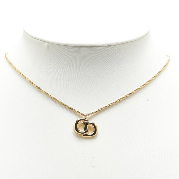 クリスチャンディオール CDロゴ ネックレス ゴールド メッキ レディース Christian Dior 【中古】