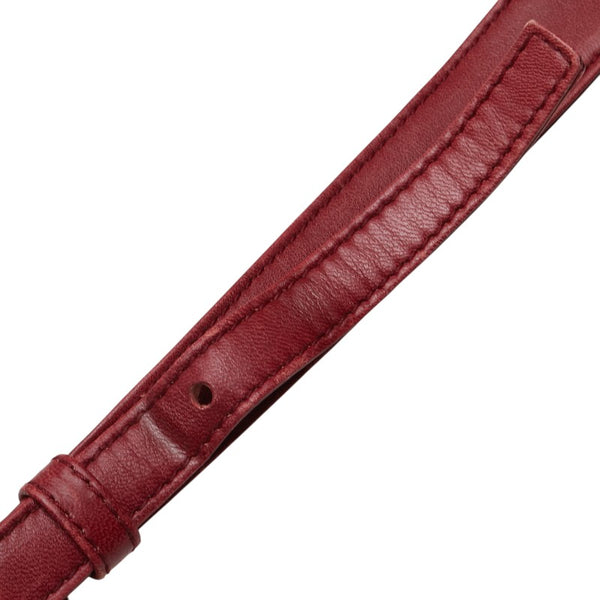 ロエベ アナグラム 斜め掛け ショルダーバッグ レッド レザー レディース LOEWE 【中古】