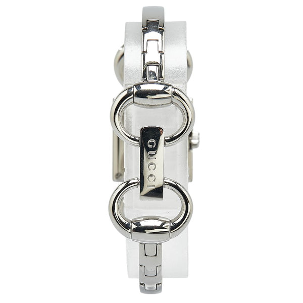 グッチ トルナヴォーニ ダイヤベゼル 腕時計 120 クオーツ シルバー文字盤 ステンレススチール レディース GUCCI 【中古】