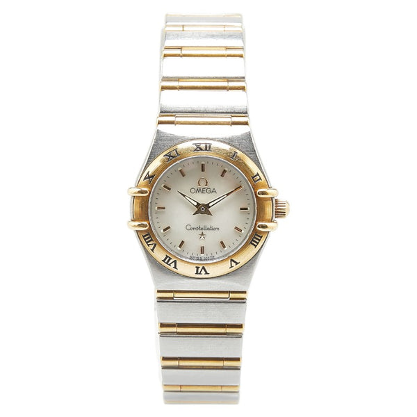 オメガ コンステレーション ミニ 腕時計 1262.70 クオーツ ホワイト文字盤 ステンレススチール メッキ レディース OMEGA 【中古】