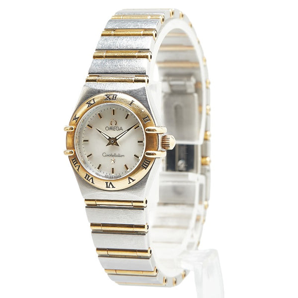 オメガ コンステレーション ミニ 腕時計 1262.70 クオーツ ホワイト文字盤 ステンレススチール メッキ レディース OMEGA 【中古】