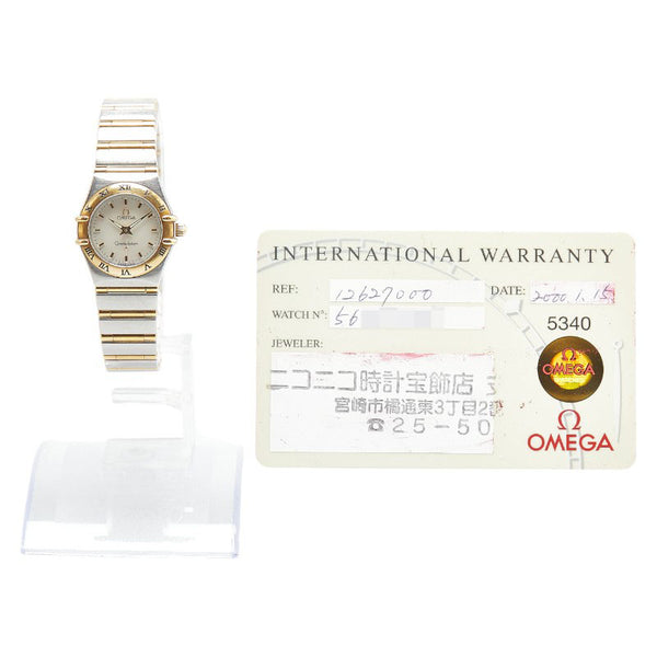 オメガ コンステレーション ミニ 腕時計 1262.70 クオーツ ホワイト文字盤 ステンレススチール メッキ レディース OMEGA 【中古】
