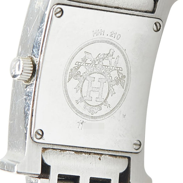 エルメス Hウォッチ 腕時計 HH1.210 クオーツ ピンク文字盤 ステンレススチール レディース HERMES 【中古】