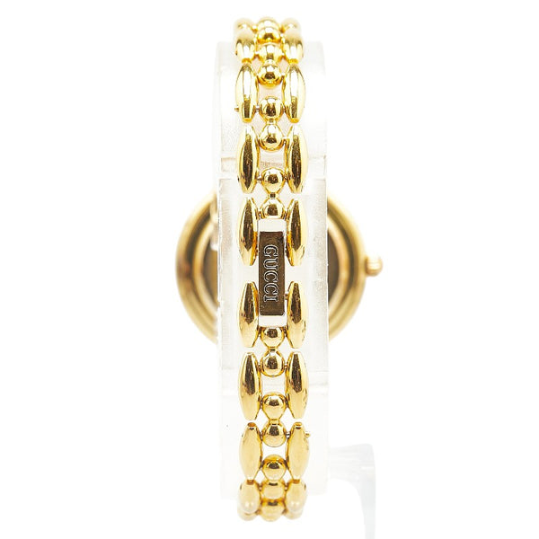 グッチ チェンジベゼル 腕時計 11/12 クオーツ ホワイト文字盤 メッキ レディース GUCCI 【中古】