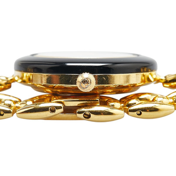 グッチ チェンジベゼル 腕時計 11/12 クオーツ ホワイト文字盤 メッキ レディース GUCCI 【中古】